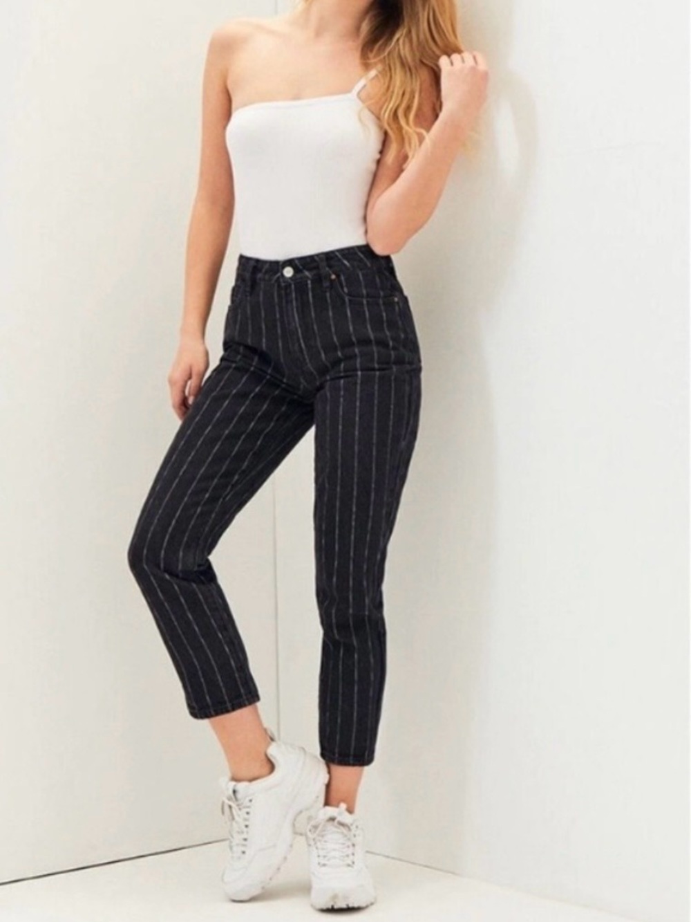 PacSun Pinstripe Mom Jeans